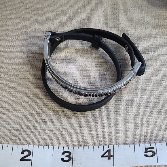 Lia Sophia Leather Strap with Rhinestone Cuff - Picture 4 of 4